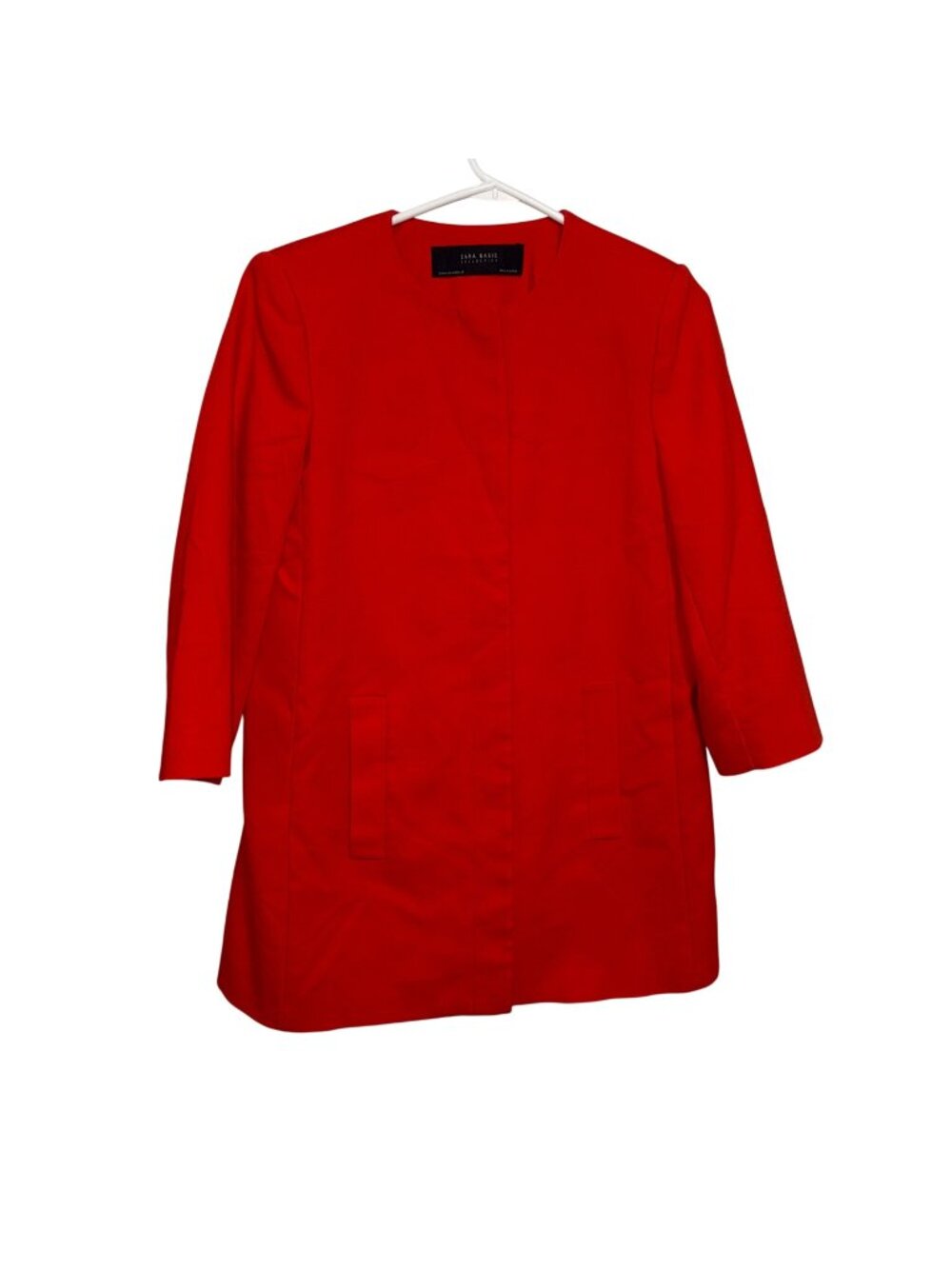Zara Basic Collection Women's Red Coat  Made In Spain size M